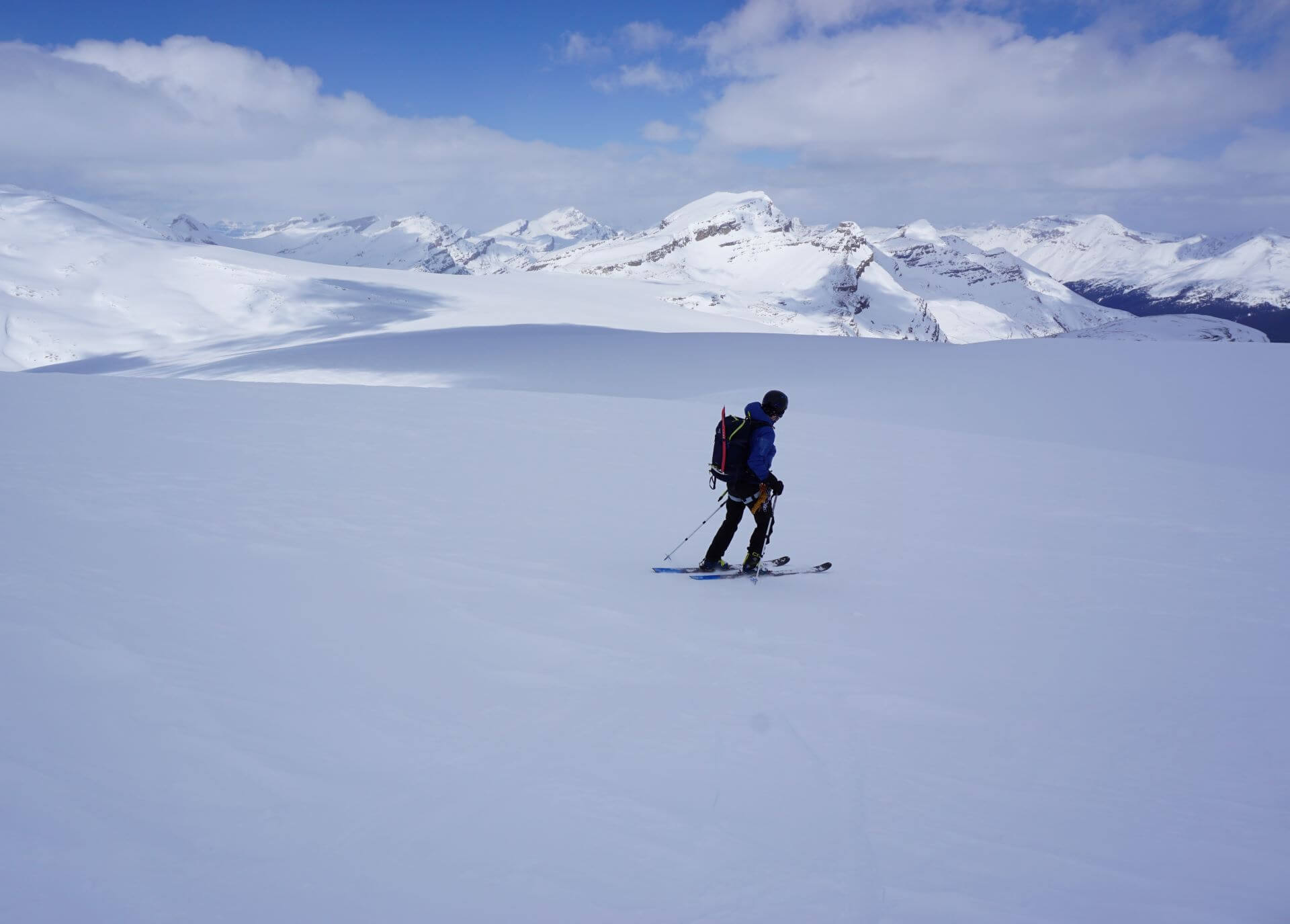 Skiing on the Wapta Glacier